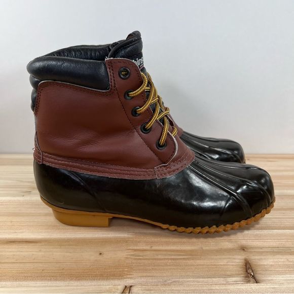 Steel Shank Duck Boots waterproof Thermolite insulated womens size 9 Brown Black - Picture 1 of 11